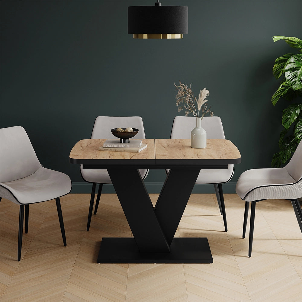 Vicco tavolo da pranzo allungabile Rovere Goldkraft/nero 120 x 80 cm estensibile