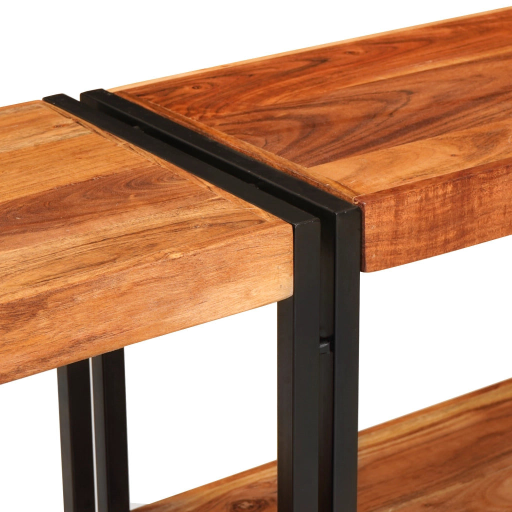Tavolo consolle 160x33x75 cm acacia grezza solida