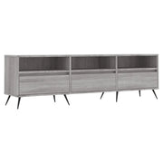Mobile porta TV moderno con 6 vani portaoggetti 150 x 30 x 44 cm legno composito grigio 02_0048970
