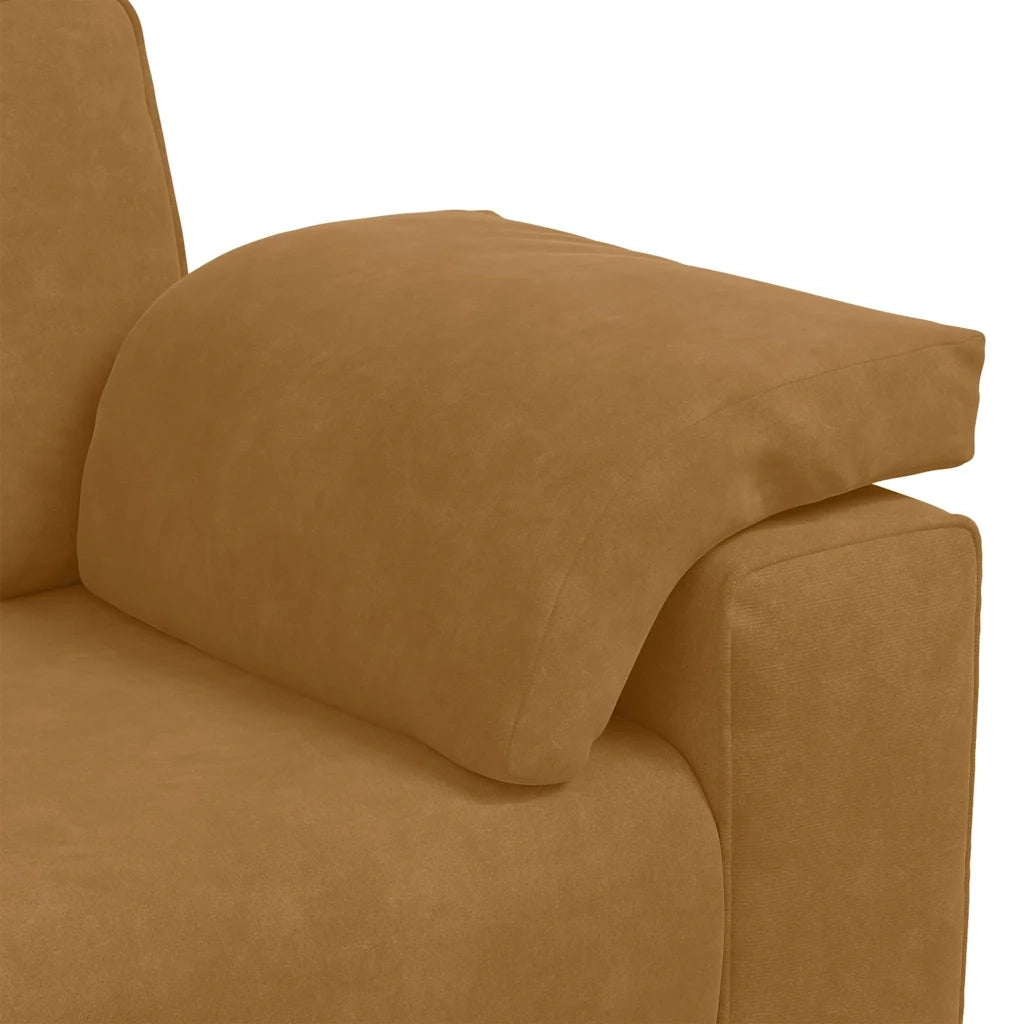 vidaXL Set di Divani 3 pz con Cuscini Marrone in Velluto