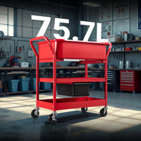 Vasca Lavapezzi da Officina 75,7 L, struttura a carrello, per sgrassatura componenti meccaniche