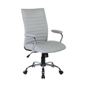 Sedia da ufficio Gaspeite, Poltrona direzionale con braccioli, Sedia ergonomica da ufficio, 57x59h100/109 cm, Grigio