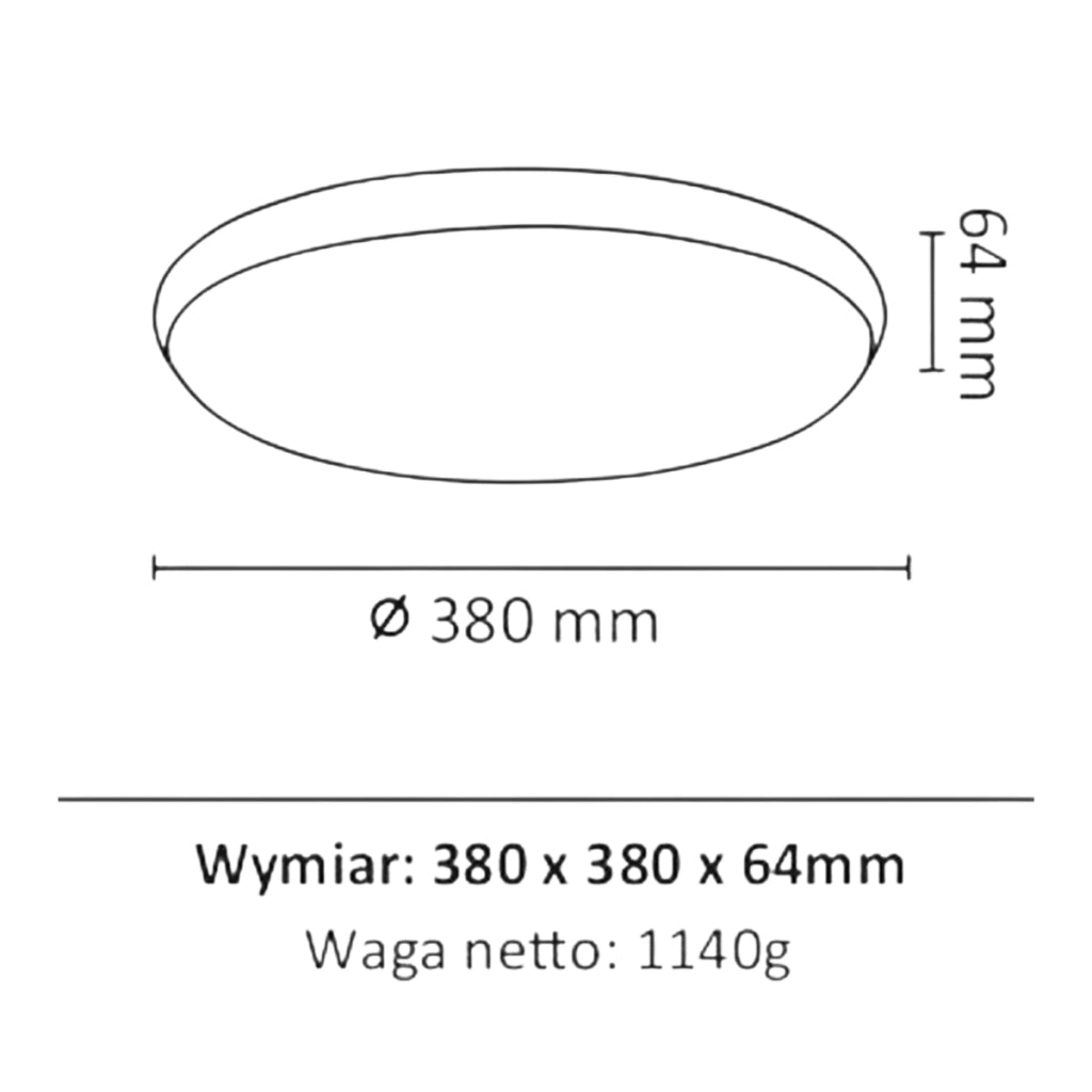 Plafoniera LED Polux Metis 38cm bianco/cromo 4000K 24W