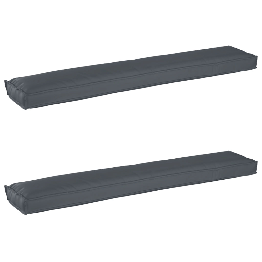 Cuscini per Pallet per Panchina 2 pz Antracite 200x40x8 cm Tessuto Oxford