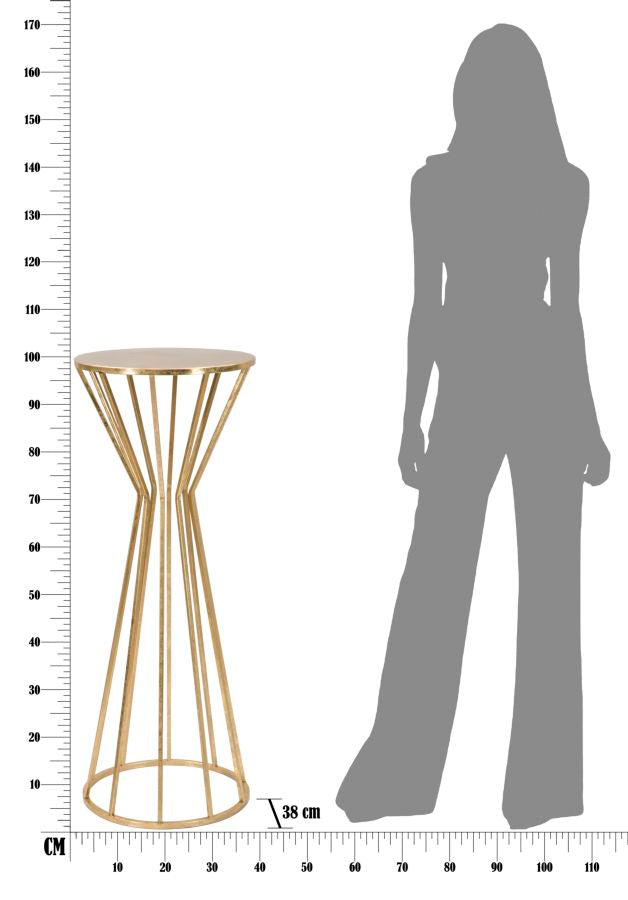 Porta Telefono Stick Glam Ø38x100 cm in Ferro Oro