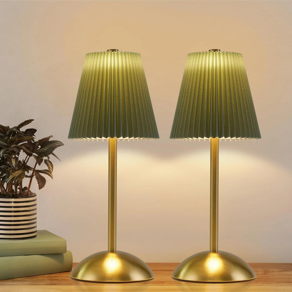 ZMH Lampada da tavolo LED set 2 pezzi wireless touch dimmerabile 3 temperature colore per camera letto soggiorno