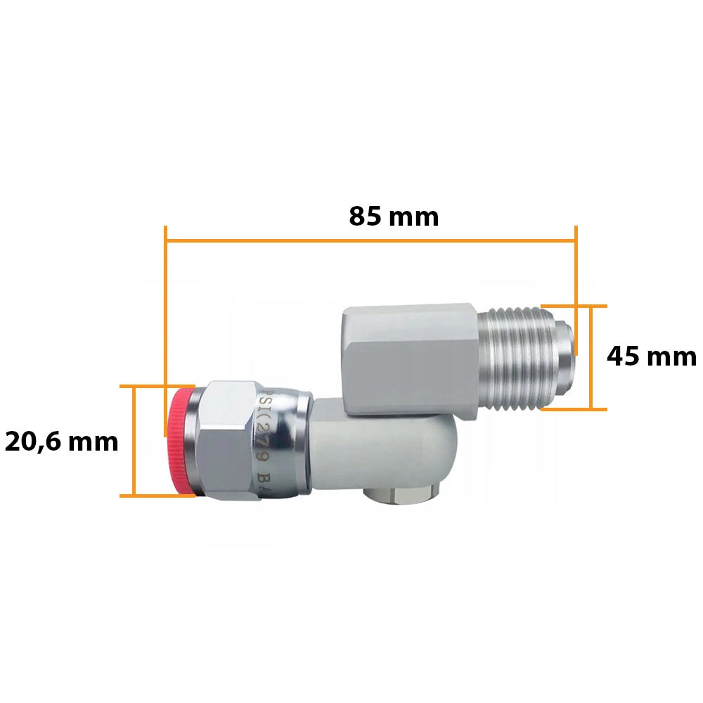 Connettore Girevole per Spruzzatore di Vernice – Adattatore 360 Gradi, Filettatura 7/8" | Alluminio Antiruggine