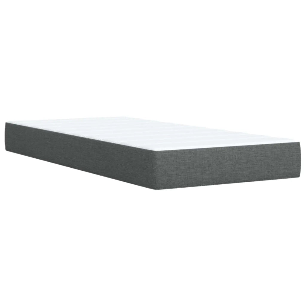 Letto ottomano con materasso Grigio Scuro 90 x 190 cm Tessuto 3457536
