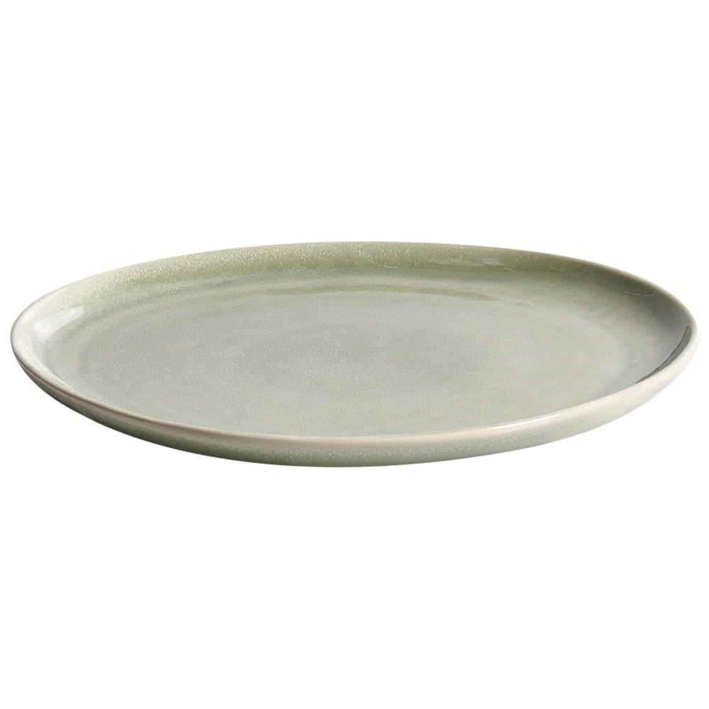 Set di 24 stoviglie in gres caolino fatto a mano con smalto reattivo verde Cucina Sala da pranzo