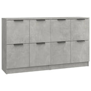 Buffet credenza cassettiera armadio mobile contenitore organizer per cucina soggiorno salotti set da 2 60 x 30 x 70 cm legno ingegnerizzato grigio 02_0036853