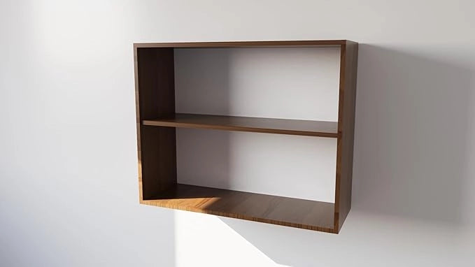 Pensile Cucina  in Legno Nobilitato Noce Mobile Alto con 2 Ante, Pensile Componibile Moderno Made in Italy (H80XL60XP32cm)