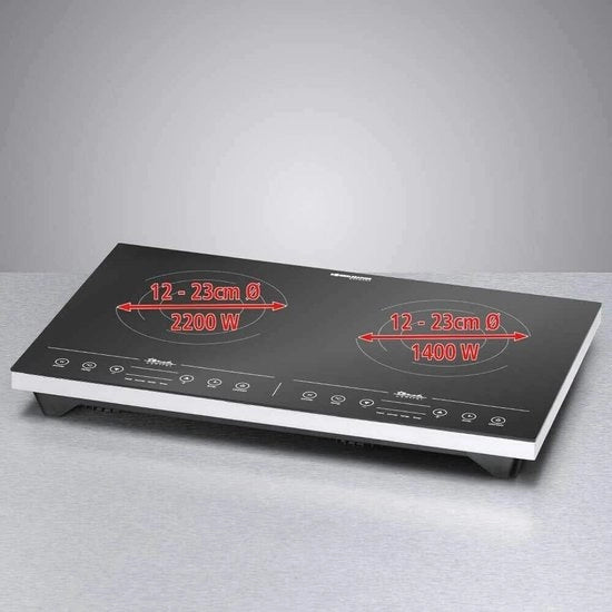 Doppia piastra elettrica in dotazione con display LED e schermo touch
