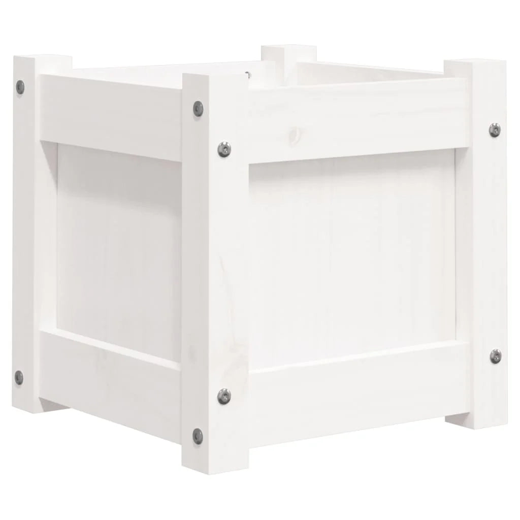 Fioriera aiuola rialzata fioriera aiuola giardino terrazza set da 2 legno massello di pino bianco 02_0039035