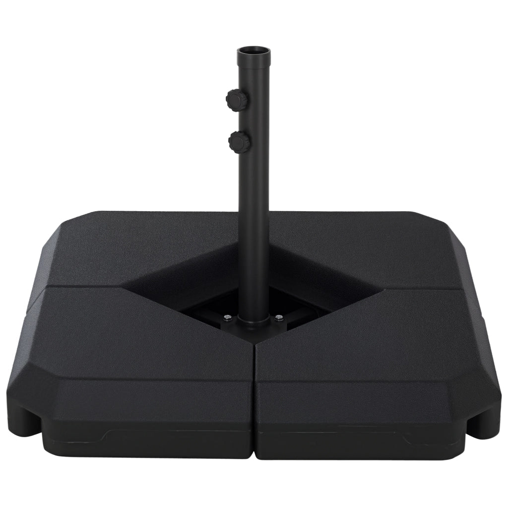 Base per Ombrellone con Pesi Riempiibili ¨C zephmum ¨C Nero 80x80x56 cm