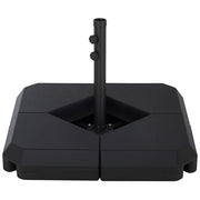 Base per Ombrellone con Pesi Riempiibili ¨C zephmum ¨C Nero 80x80x56 cm