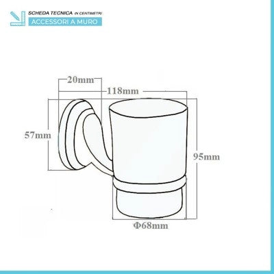 Set accessori a muro 6 pezzi in acciaio cromato viti incluse  Facile