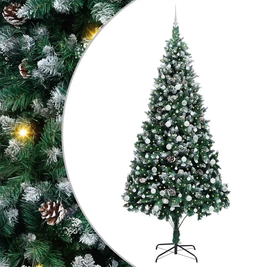 Albero di Natale artificiale con 300 LED Verde 240 cm 3396285