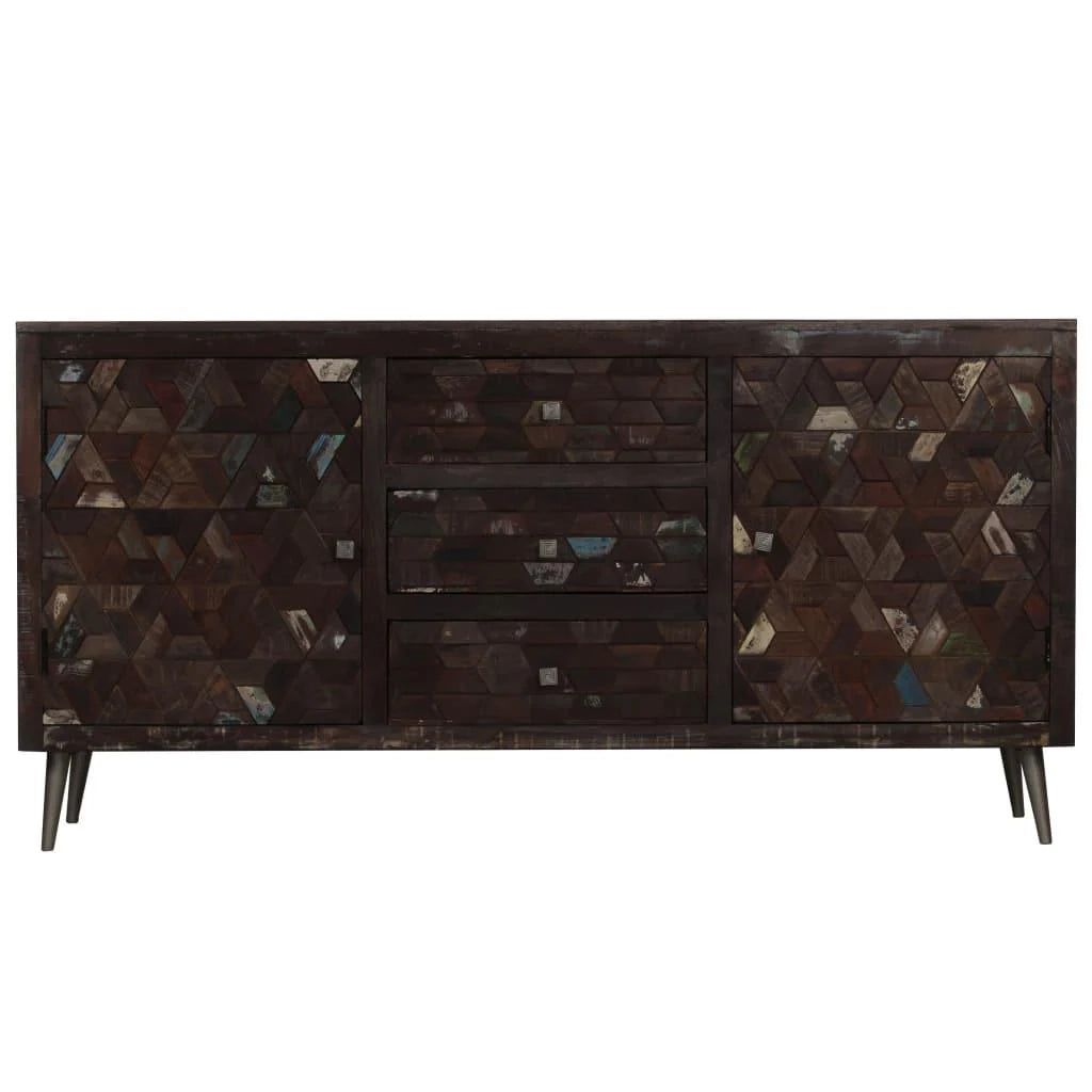 Credenza buffet consolle mobile contenitore in legno massello di recupero 160 cm 4402097