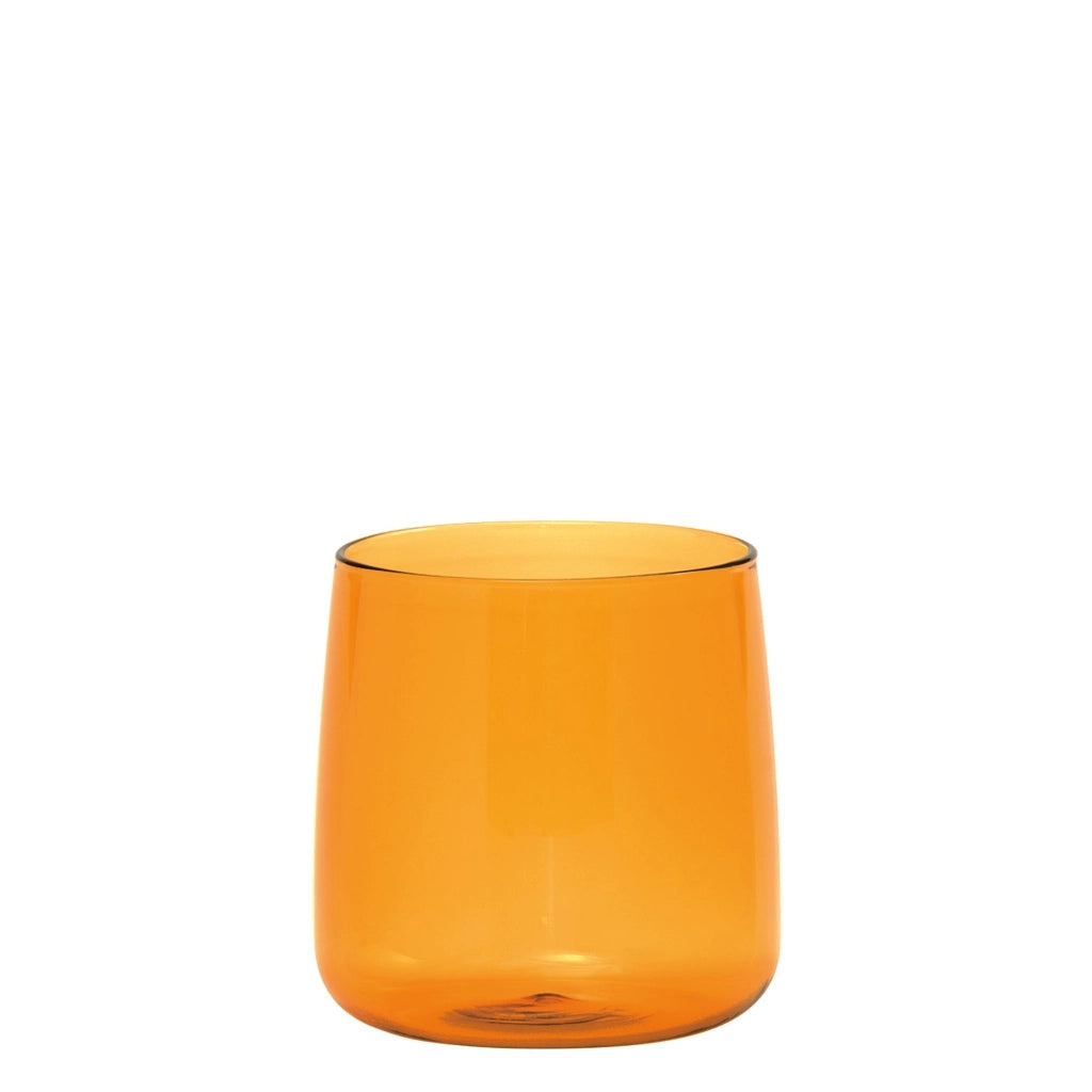 Zafferano Set 6 Bicchiere No Bilia in Vetro Borosilicato Soffiato a Mano Colore Ambra Elegante Design Moderno per la Tavola Quotidiana Resistente