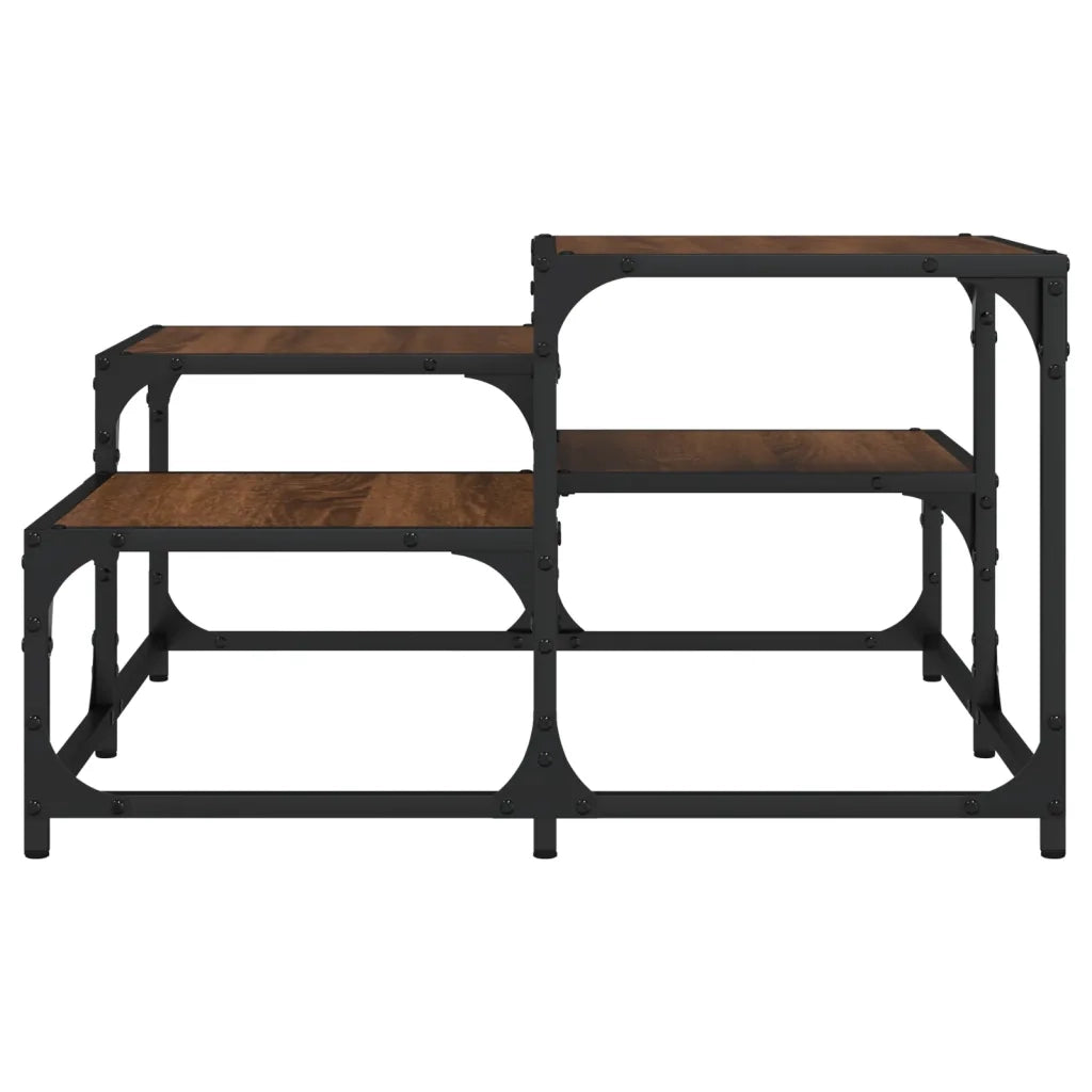 Tavolino da Salotto Rovere Marrone 68x68x40cm Legno Multistrato 837751