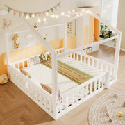 Letto Singolo per Bambini con Sponde e LED ¨C MINIMAL ¨C Pino Bianco 90x190 cm