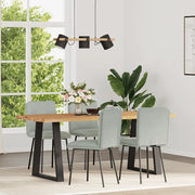 Sedie da Pranzo 4 pz Grigio Chiaro in Velluto 3315409