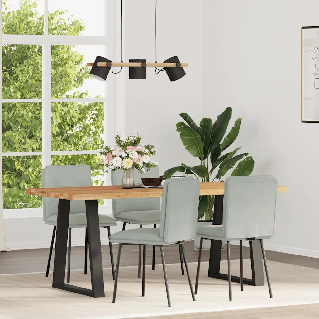 Sedie da Pranzo 4 pz Grigio Chiaro in Velluto 3315409