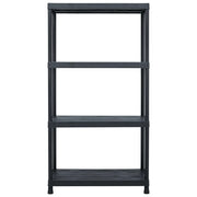 Scaffale Nero 100 kg 60x30x138 cm in Plastica CFW6207454