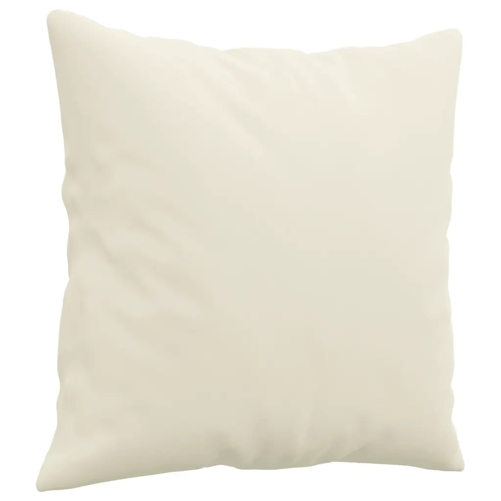 Set di Divani 4 pz con Cuscini Crema in Velluto