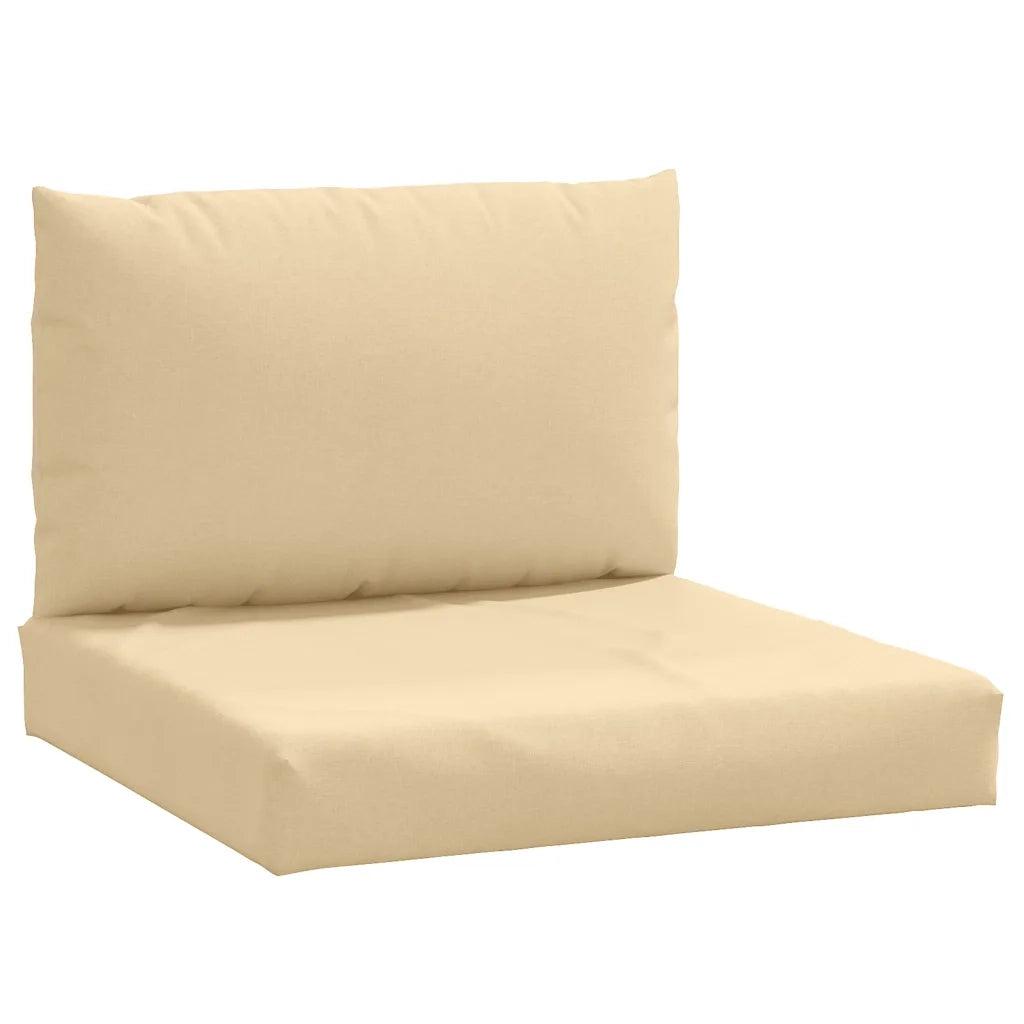 Cuscini per Pallet 2 pz Beige MÃ©lange in Tessuto
