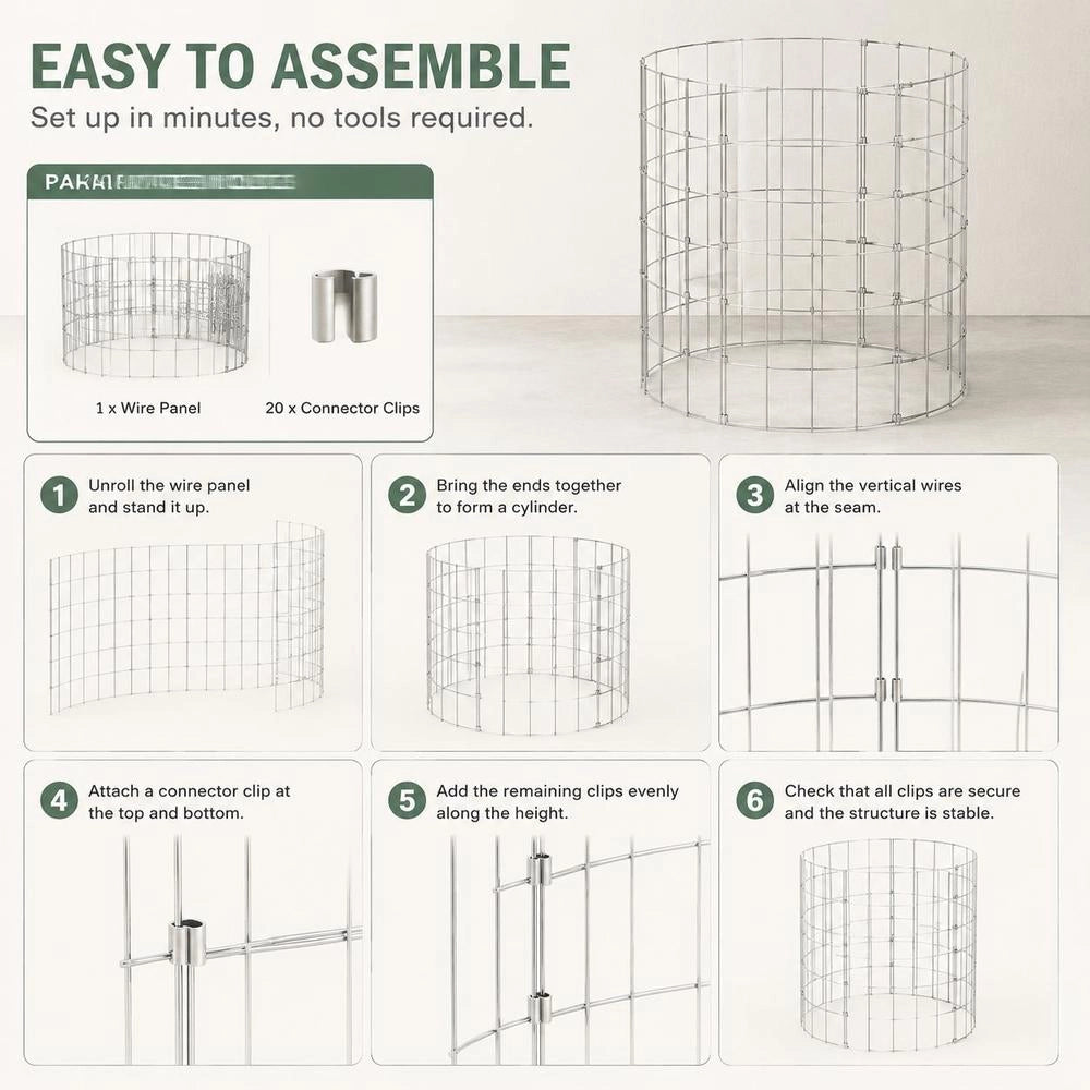Garden Composter 50x50 Cm Galvanized Steel