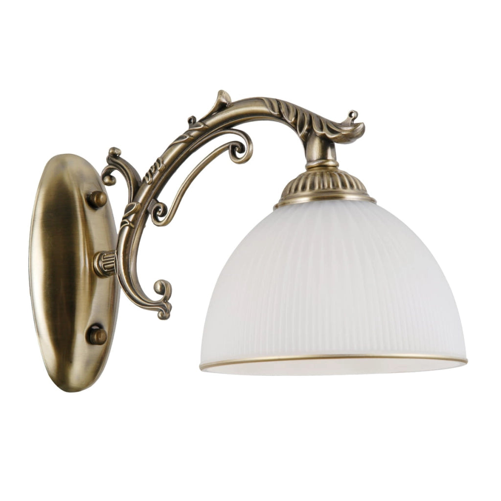 Applique Italux Feneza ottone/bianco E27 dimmerabile