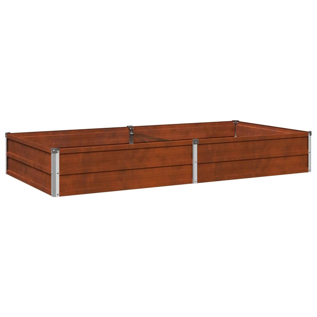 Letto rialzato da giardino Ruggine 160 x 80 x 24 cm cartone 8006479