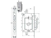 SERRATURA TRIPL. APPL. C/SCR. MULTIF. P.E + D/M BLIND. REV. 2956 PE-DM- - chiave mm.92 (2956PEN-01) - 1 pezzi CR