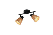 Faretto da soffitto boho NATREL 2xE14 metallo naturale