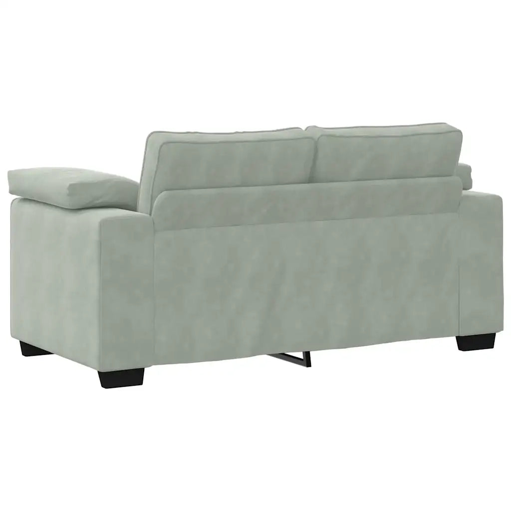 Divano Divanetto-Sofa Grigio Chiaro 120 cm in Velluto
