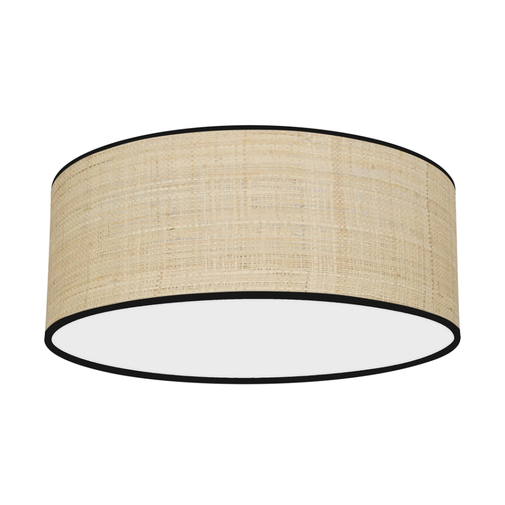 Plafoniera rotonda 40cm rattan crema 2xE27 Milagro
