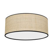 Plafoniera rotonda 40cm rattan crema 2xE27 Milagro
