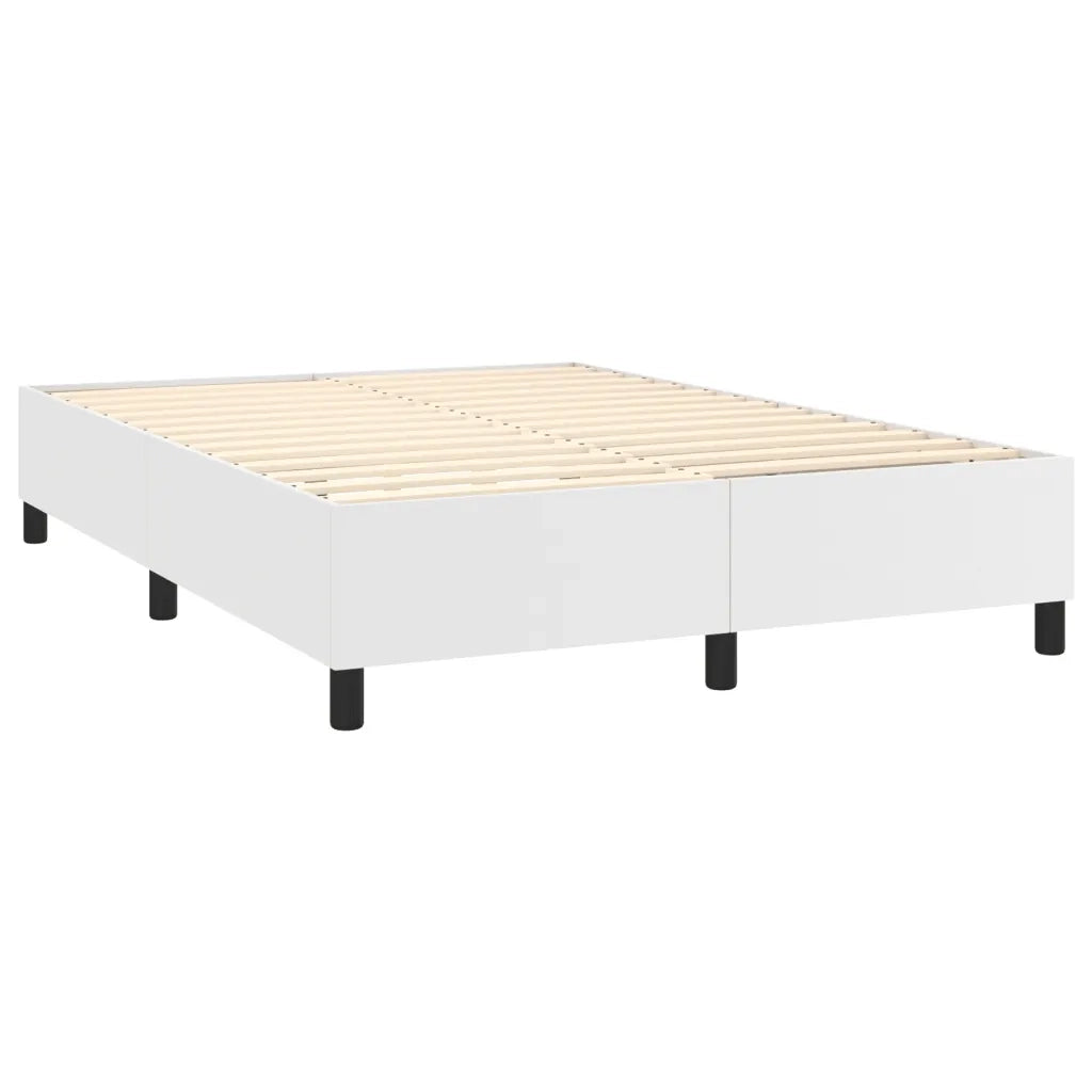 Giroletto a Molle con Materasso Bianco 140x190 cm in Similpelle 3129028