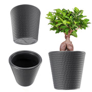 Vaso da fiori KADAX in plastica, rotondo, 40 cm, antracite