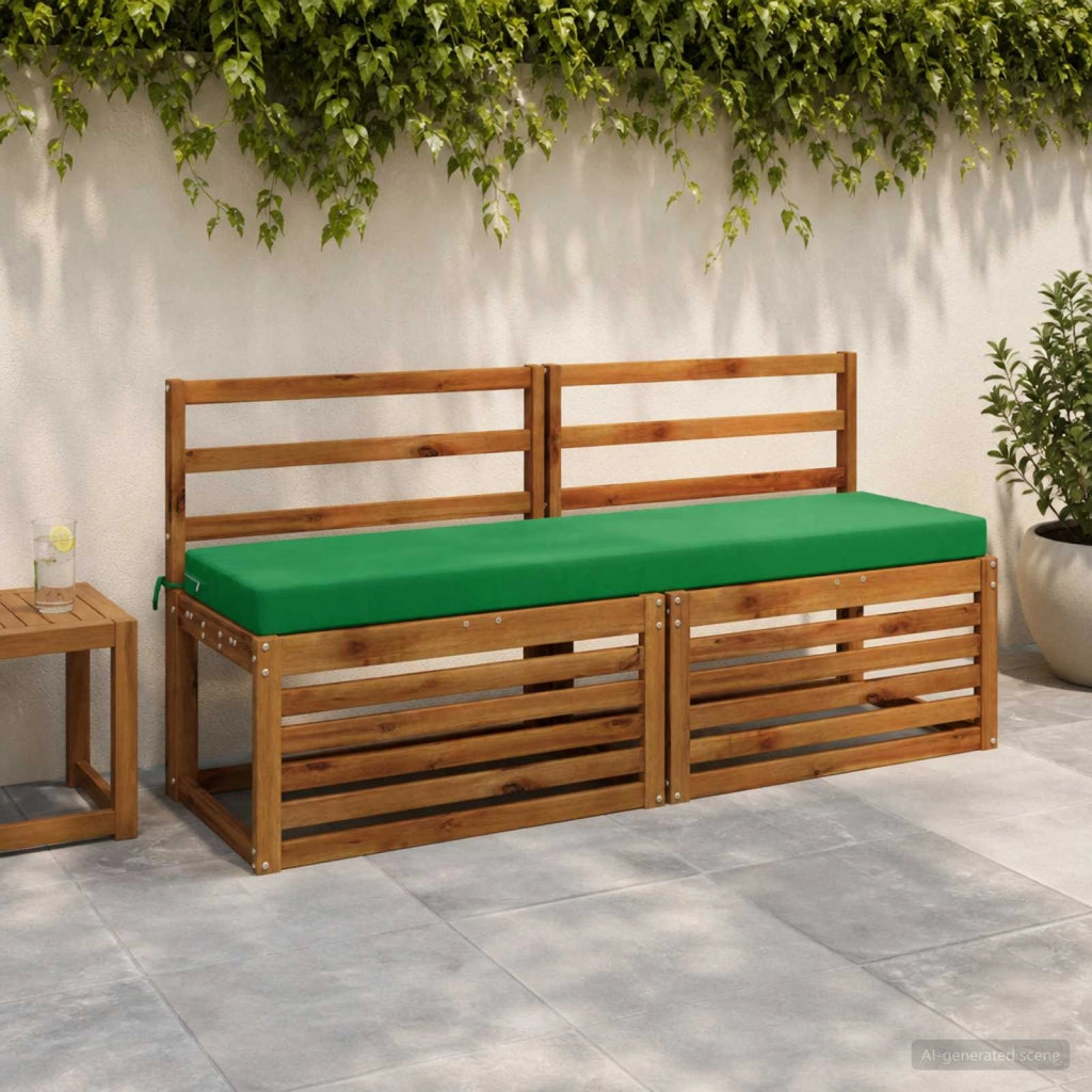 Cuscini per Panchina a 2 Pezzi SOEST 2 pz 100% Poliestere Verde 949875
