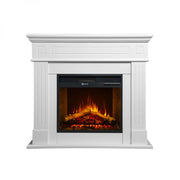 Camino Elettrico da Terra Cambridge in Legno Bianco – 110x25x95h