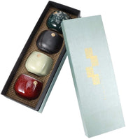 Set di tazze da tè 4 pezzi - Stile giapponese - Ceramica - Tazze da tè con piatto - Scatola regalo - Eccellenza artigianale