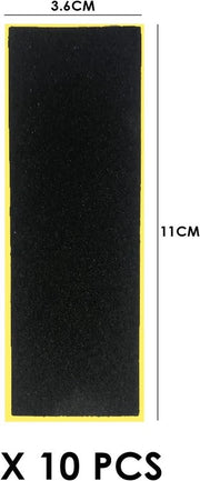 Set di mattoncini antiscivolo per vinger skateboards 10 pezzi - Mattoncini mini skateboard gialli e neri - Ideali per lo skate indoor - Antiscivolo