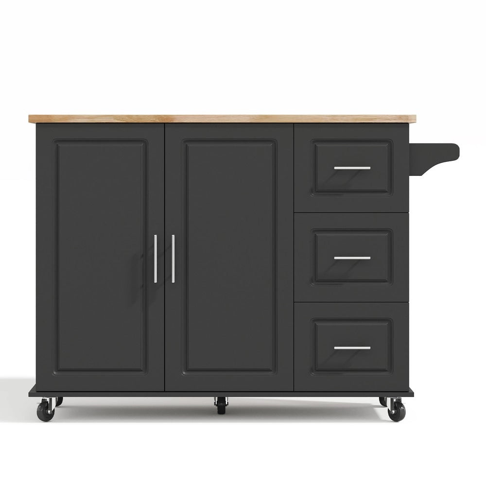 Tavolo da Cucina Multifunzione con Cassetti e Piano in Rovere Pieghevole ¨C Xylo ¨C 137x43x92 cm