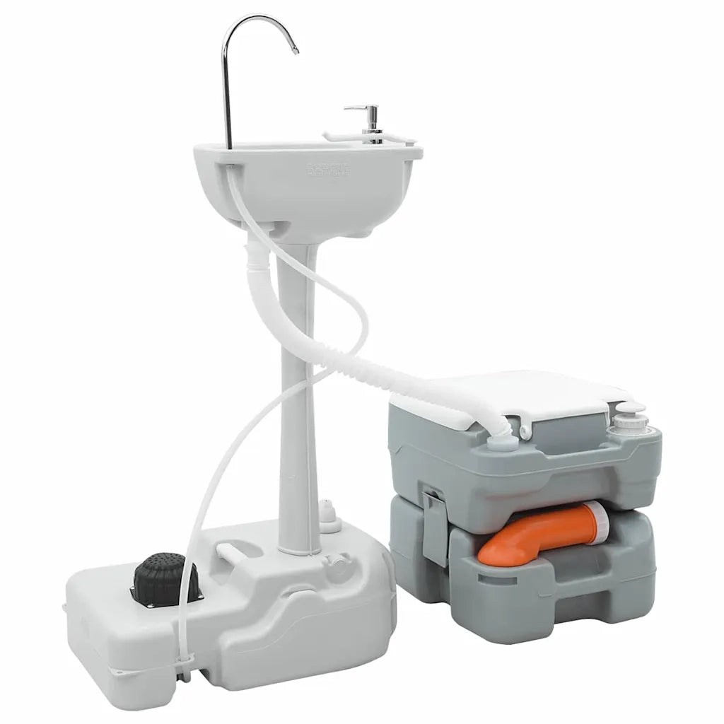 Set di toilette per il campeggio 2 pcs Grigio 42001431