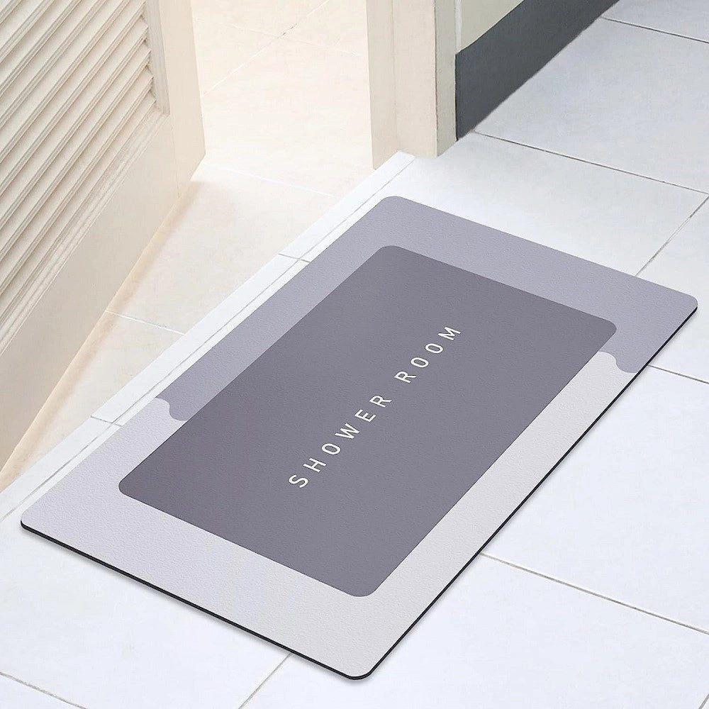 Trade Shop - Tappetino Da Bagno Antiscivolo Assorbente Diatomite Casa Cucina Camera 40x60 Cm -