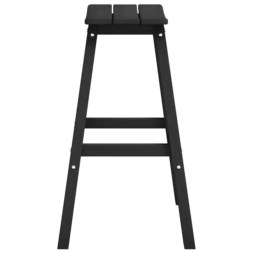 Sgabello da bar 2 pcs Nero 52 x 43 x 73,5 cm HDPE 42006611