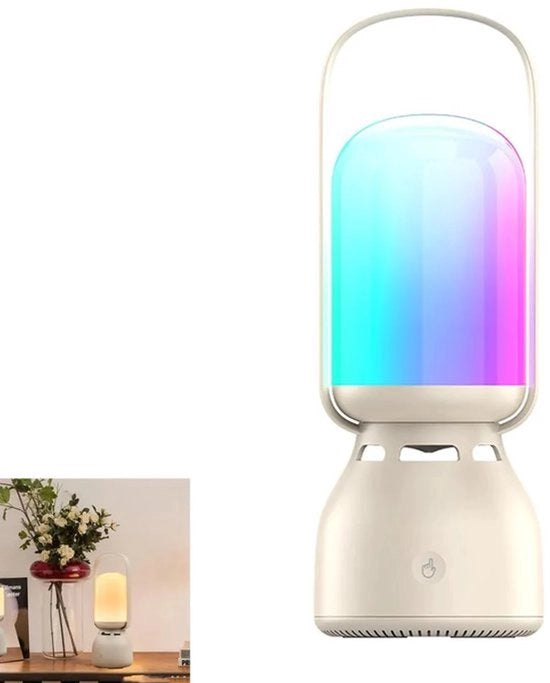 Lampada da Campeggio, 1800mAh LED-lampada da Esterno, Audio Bluetooth, 3 Livelli di Brillantezza, Idrorepellente, Pratica, Ricarica USB, Adatta per Feste di Famiglia, Attività All'Aperto, Feste di Compleanno, Campeggio e Altri Eventi.