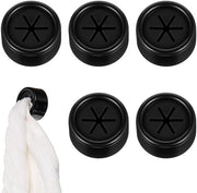 Hanger per asciugamani autosaldanti - 5 pezzi - appigli per cucina in nero - antiscivolo - spazievitore - impermeabili - progetto innovativo - appigli per cucina